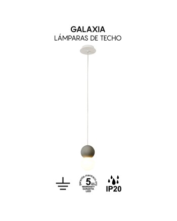 GALAXIA * LÁMPARA CON 1 COLGANTE REDONDO NEGRO